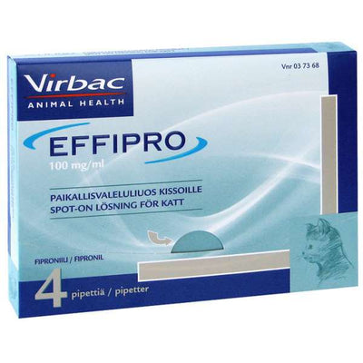 EFFIPRO 100 mg/ml liuos ulkoloisten häätöön kissoille 4 x 0,5 ml