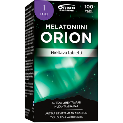 Melatoniini Orion 1 mg nieltävä tabletti