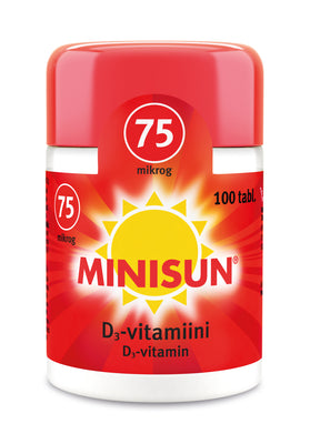 MINISUN D-VITAMIINI 75 MIKROG 100 tabl