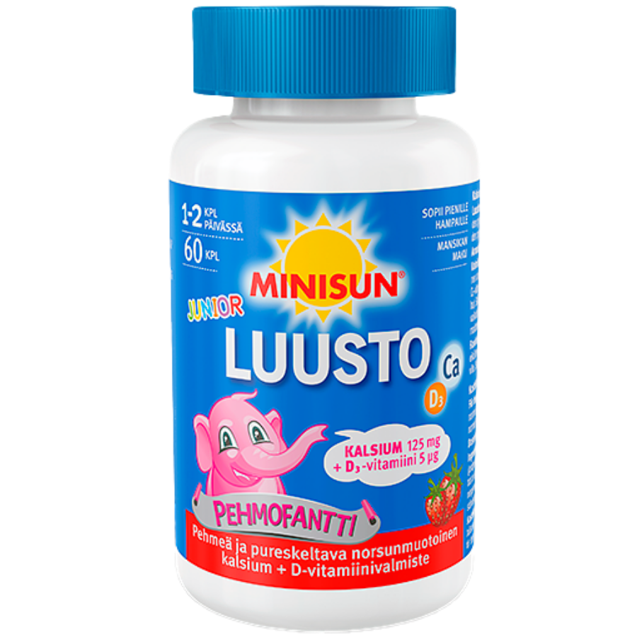 Minisun Pehmofantti Luusto Junior 60 purutablettia