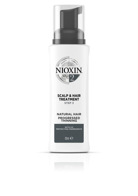 NIOXIN System 2 Scalp Treatment 100 ml, Tehohoito käsittelemättömille, selvästi ohentuneille hiuksille