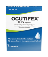 OCUTIFEX 0,25 mg/ml allergiasilmätipat -Eri pakkauskokoja