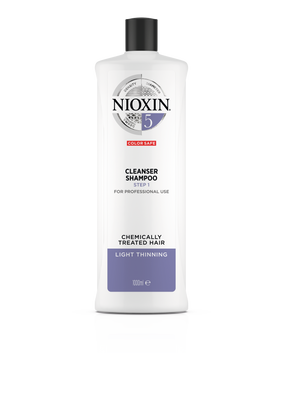 NIOXIN System 5 Cleanser -Shampoo käsitellyille, lievästi ohentuneille hiuksille -Eri pakkauskokoja