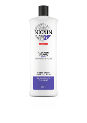 NIOXIN System 6 Cleanser -Shampoo kemiallisesti käsitellyille, selvästi ohentuineille hiuksille - Eri pakkauskokoja