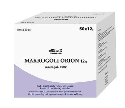 MAKROGOLI ORION 12 g jauhe oraaliliuosta varten, 50x12 g