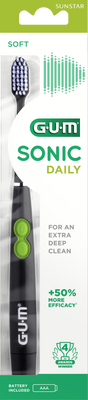 GUM Sonic Daily paristohammasharja sis. paristo musta 1 kpl