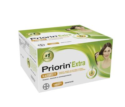 Priorin Extra hiusravinne 180 kapselia ja Priorin shampoo kaupan päälle!