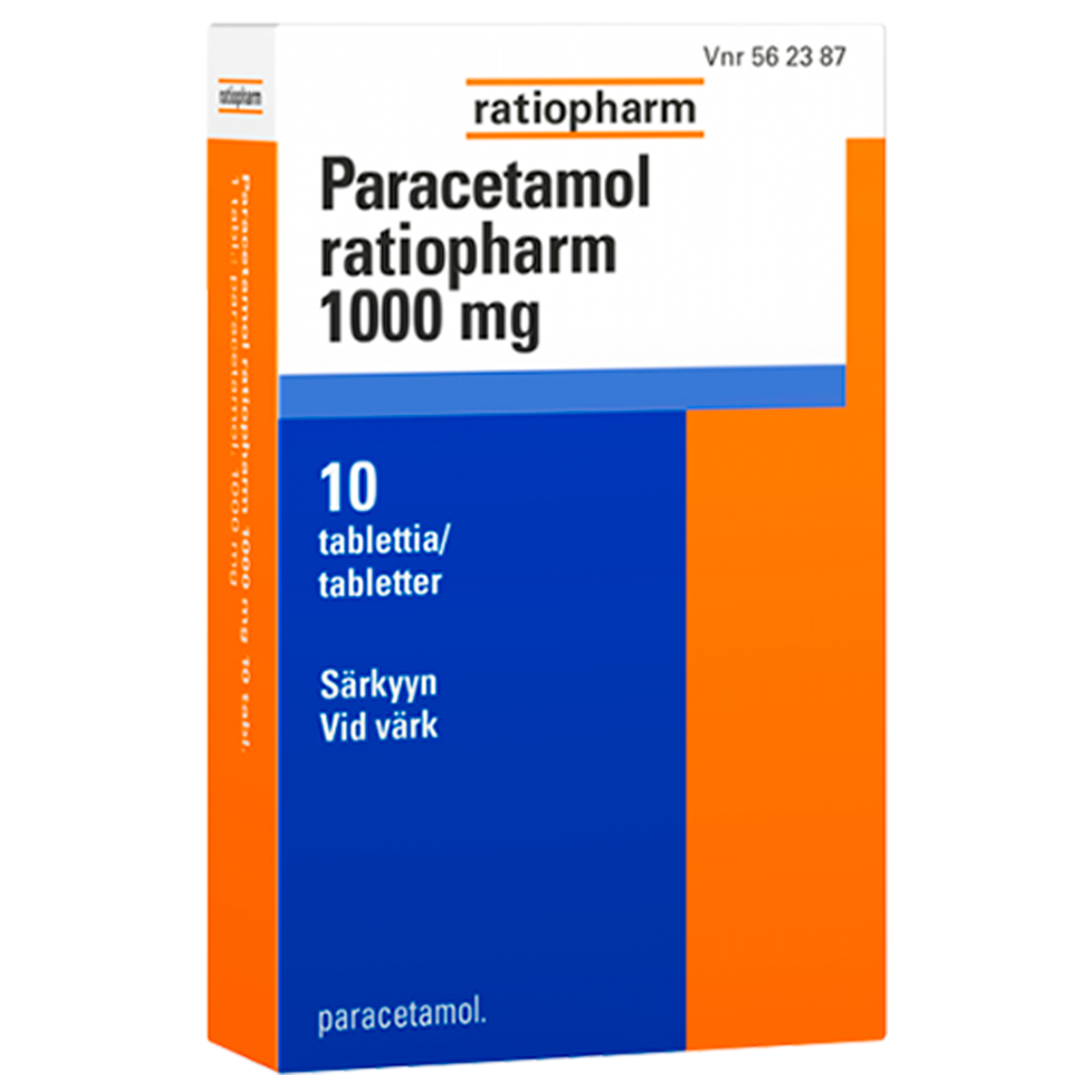 Paracetamol-ratiopharm 1000 mg -tabletit 10 kpl