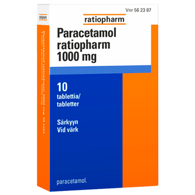 Paracetamol-ratiopharm 1000 mg -tabletit 10 kpl
