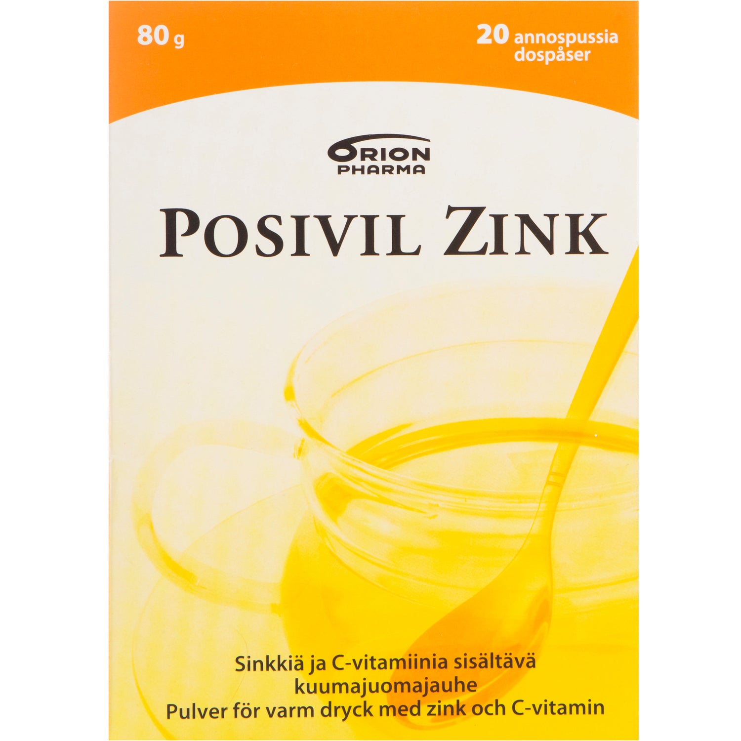Posivil Zink Sitruuna kuumajuomajauhe 20 pss