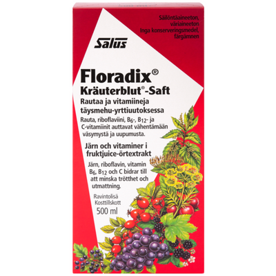 Salus Floradix rautapitoinen vitamiini-mehuvalmiste