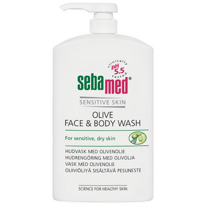 Sebamed Olive Face & Body Wash -pesuneste 1000 ml pumppupullo
