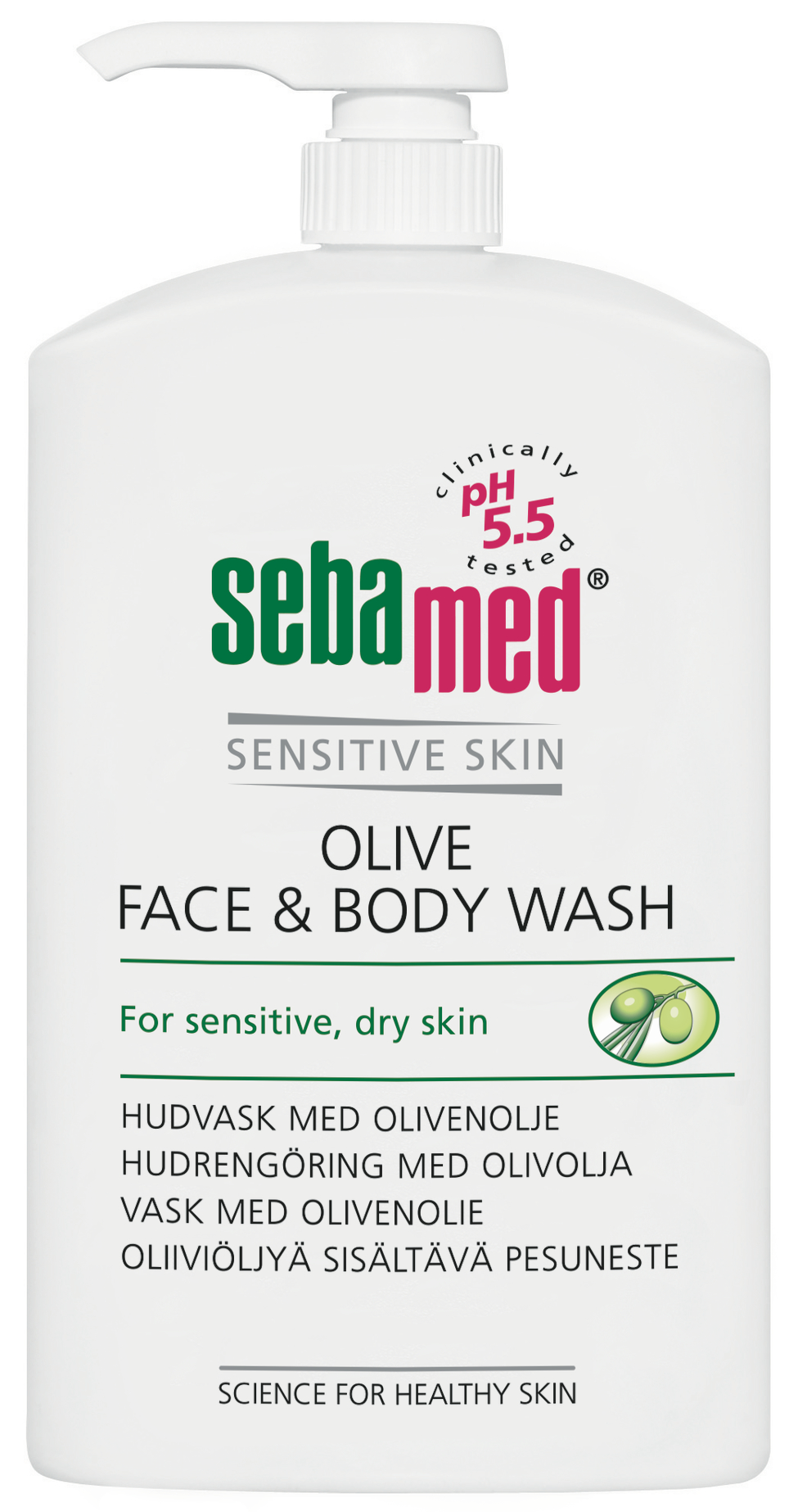 Sebamed Olive Face & Body Wash -pesuneste 1000 ml pumppupullo
