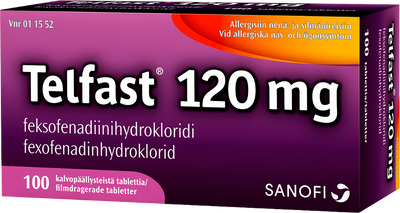 Telfast 120 mg tabletti -eri kokoja