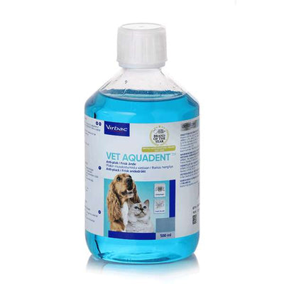 Virbac Vet Aquadent Fr3sh 500 ml -kissojen ja koirien hampaiden ja suun hoitoon