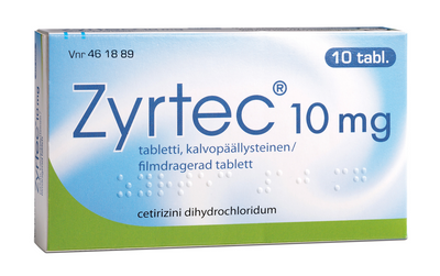 Zyrtec 10 mg tabletit -eri kokoja