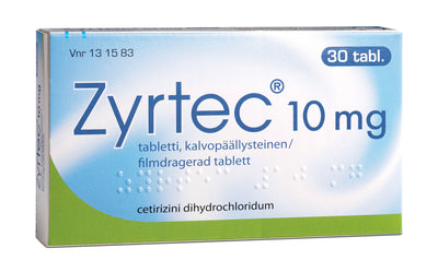Zyrtec 10 mg tabletit -eri kokoja