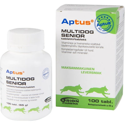 Aptus Multidog Senior 100 tablettia kivennäisrehuvalmiste koirille