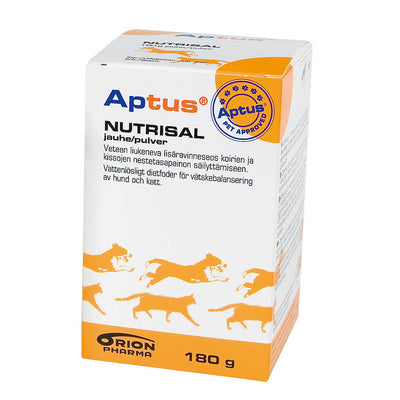 Aptus Nutrisal 180 g ravintolisä kissoille ja koirille nestetasapainon säilyttämiseen