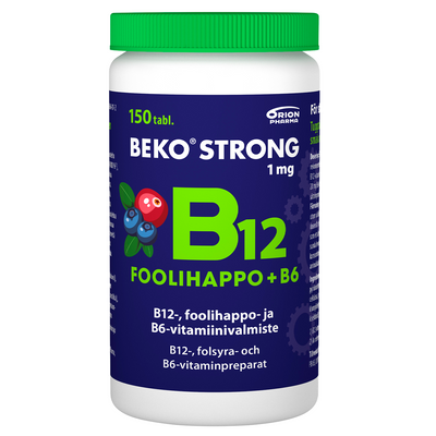 Beko strong B12 + Foolihappo + B6 Purutabletti - eri kokoja
