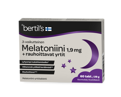 Bertil`s Melatoniini 1,9 mg + rauhoittavat yrtit 60 tabl. - Apteekkiplus.fi