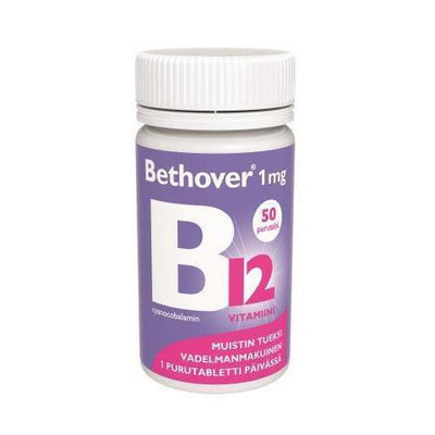 Bethover 1 mg B12-vitamiini -eri kokoja