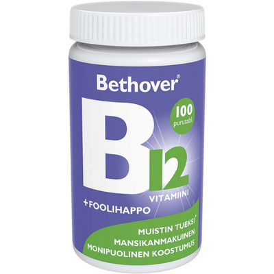 Bethover B12-vitamiini+foolihappo - eri kokoja