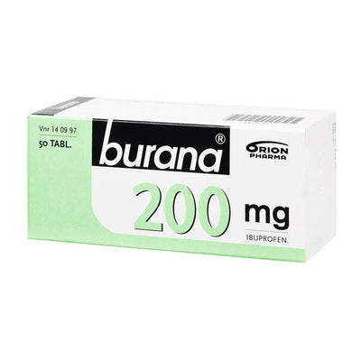 Burana 200 mg -tabletti -eri kokoja