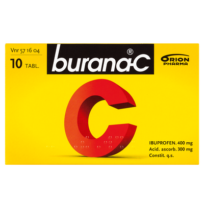 Burana-C  400/300 mg -tabletti -eri kokoja