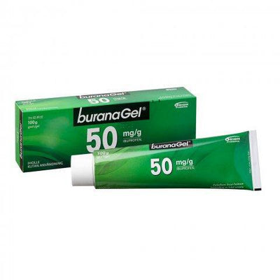 Buranagel 50 mg/g -kipugeeli -eri kokoja