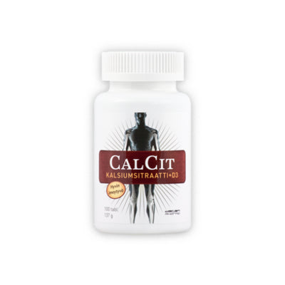 CalCit Kalsiumsitraatti + D3-Vitamiini 500 mg / 15 mikrog