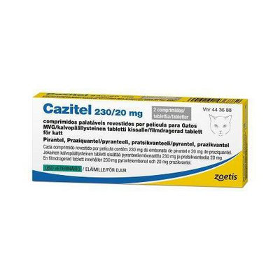 Cazitel 230/20 mg kalvopäällysteinen tabletti Kissalle