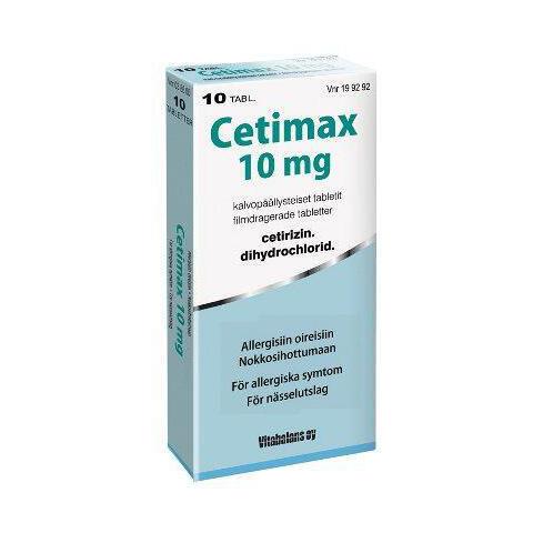 CETIMAX - 10 mg - Apteekkiplus.fi