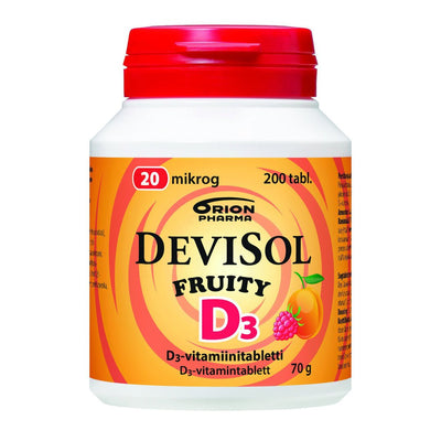 DeviSol Fruity 20 mikrog 200 tablettia