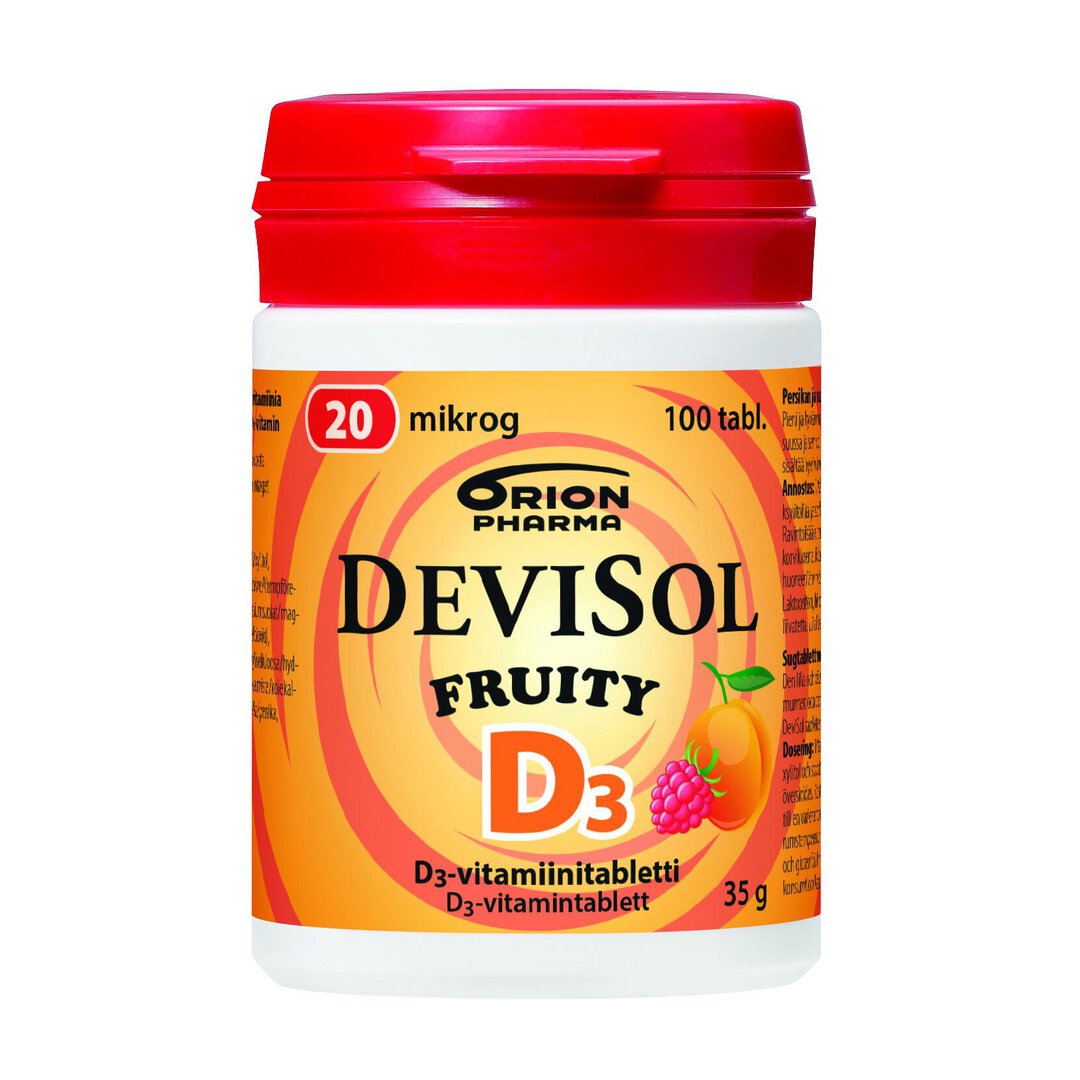 DeviSol Fruity 20 mikrog 200 tablettia