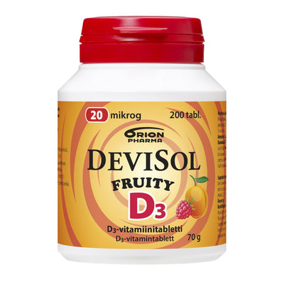 DeviSol Fruity 20 mikrog 200 tablettia