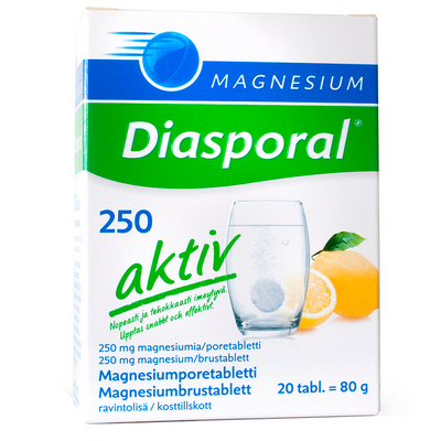 Diasporal magnesium 250 Aktiv poretabletti