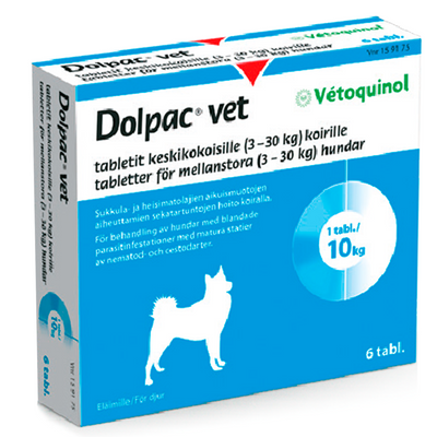 Dolpac Vet tabletit keskikokoisille koirille - 200,28/49,94/50 mg