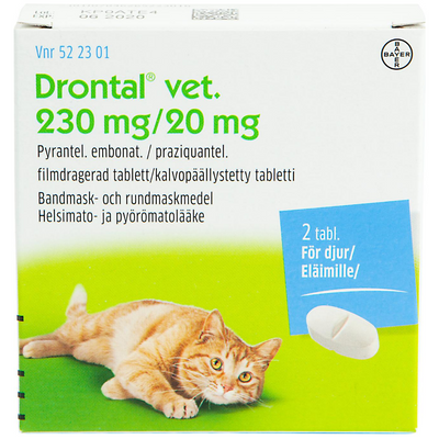 Drontal Vet 230/20 mg matolääke kissoille