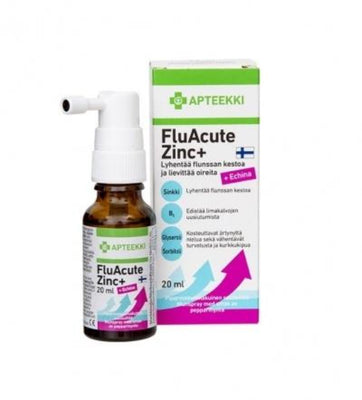 Apteekki FluAcute Zinc+ Piparminttu + Echina 20 ml