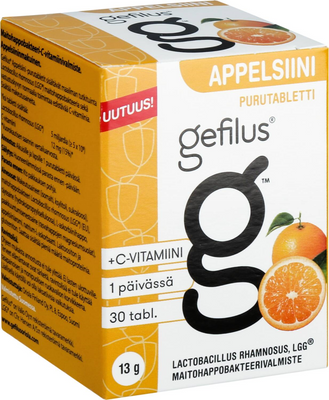 Gefilus Appelsiini 30 purutablettia