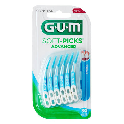 GUM Soft Picks harjatikku Advanced 30 kpl -eri kokoja