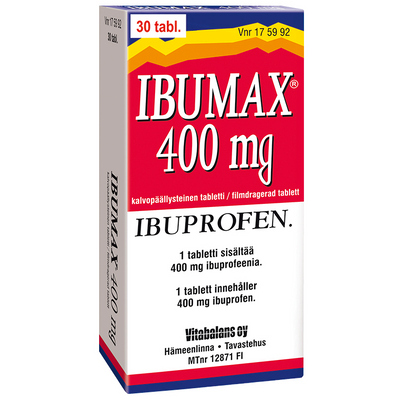 Ibumax 400 mg tabletti - eri kokoja