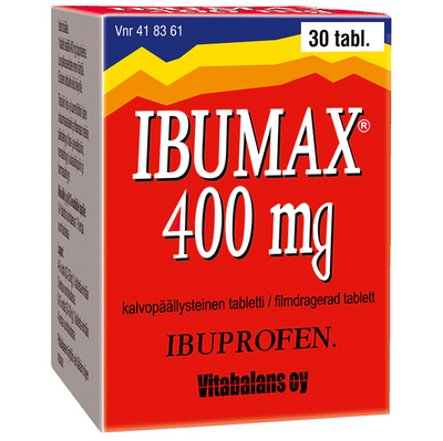 Ibumax 400 mg tabletti - eri kokoja