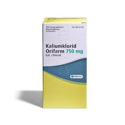 KALIUMKLORID ORIFARM 750 mg 100 / 250 tabl.
