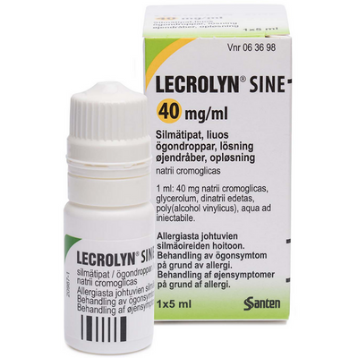 Lecrolyn sine 40 mg/ml silmätipat - eri kokoja