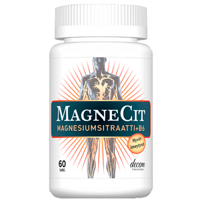 MagneCit magnesiumsitraatti + B6-vitamiini 60 tabl