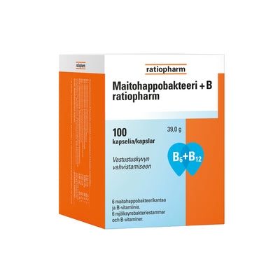 Maitohappobakteeri + B ratiopharm 100 kapselia