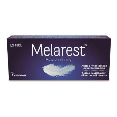 MELAREST MELATONIINI NIELTÄVÄ 1 MG - eri kokoja
