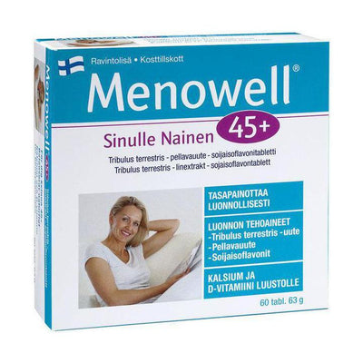 MENOWELL 45+ 60 tabl huom päiväys 12.8.2024